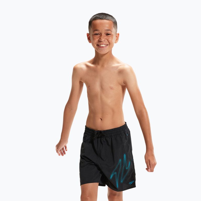Szorty kąpielowe dziecięce Speedo Hyper Boom Logo 15" Watershort black/bolt 2