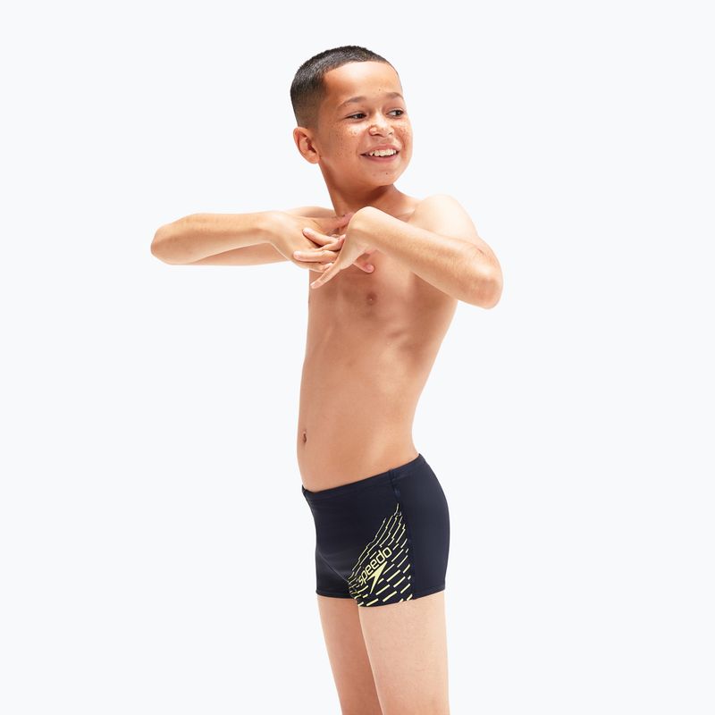 Bokserki kąpielowe dziecięce Speedo Medley Logo Aquashort true navy/spritz 6