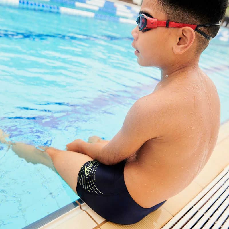 Bokserki kąpielowe dziecięce Speedo Medley Logo Aquashort true navy/spritz 9