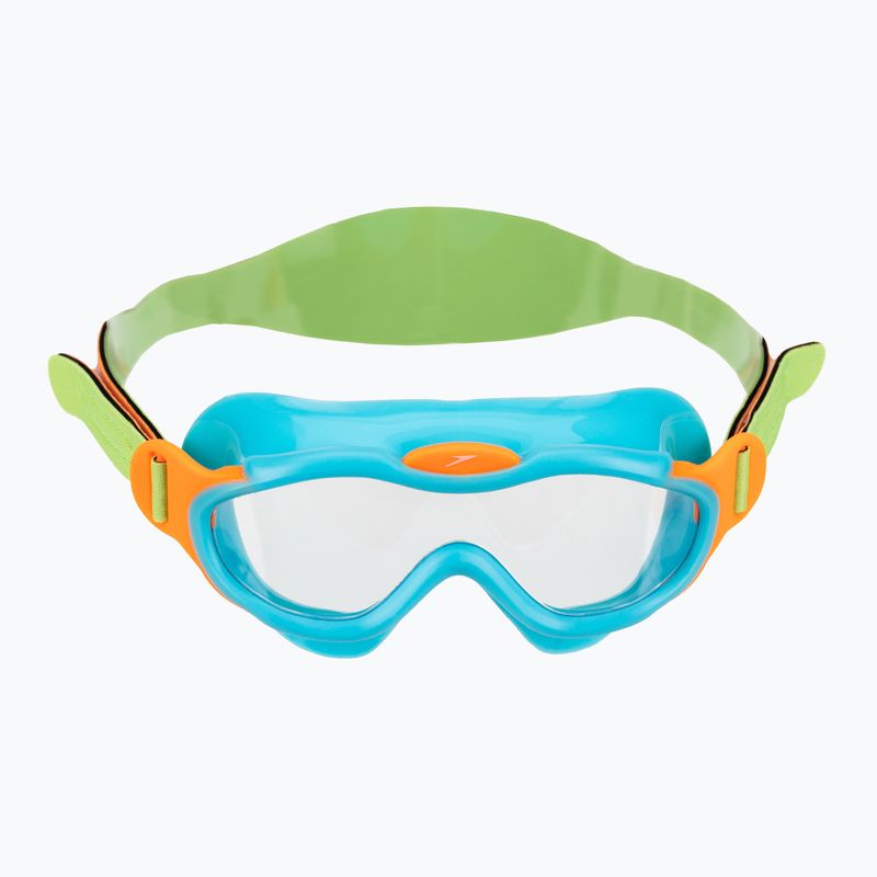 Maska do pływania dziecięca Speedo Sea Squad Mask azure blue/fluo green/fluo orange/clear 2