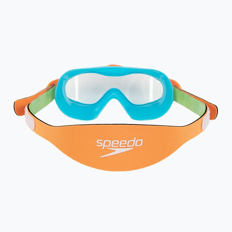 Maska do pływania dziecięca Speedo Biofuse Mask Infant azure blue/fluo green/fluo orange/clear 5