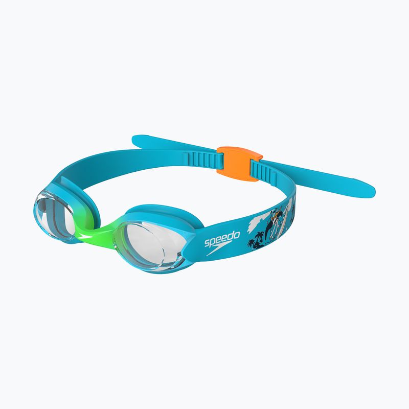 Okulary do pływania dziecięce Speedo Illusion azure blue/fluro green/fluro orange/clear 6