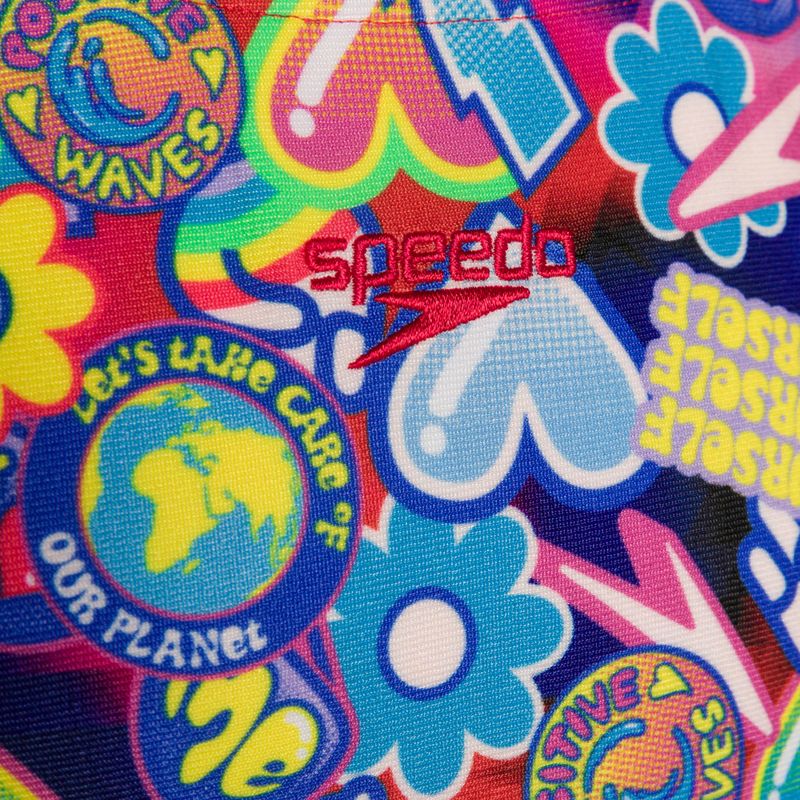 Strój pływacki jednoczęściowy dziecięcy Speedo Digital Allover Splashback tr navy/fed red/blue flame 3