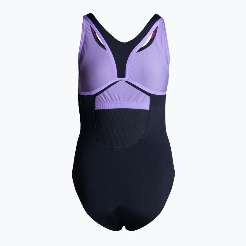 Strój pływacki jednoczęściowy damski Speedo HyperBoom Splice Flyback true navy/berry/miami lilac 2