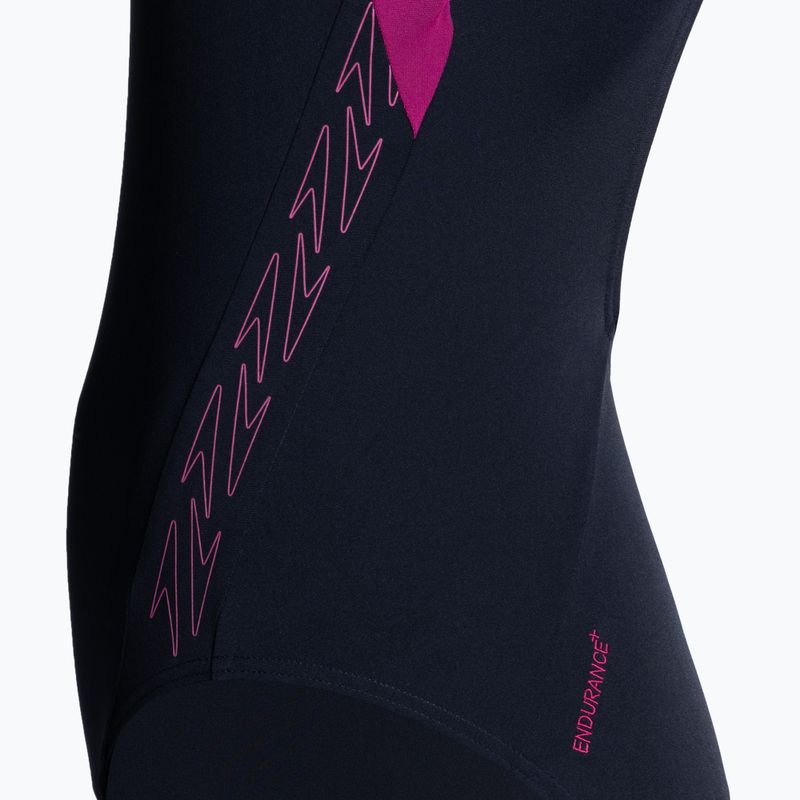 Strój pływacki jednoczęściowy damski Speedo HyperBoom Splice Flyback true navy/berry/miami lilac 3