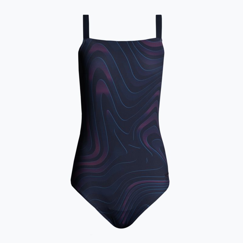 Strój pływacki jednoczęściowy damski Speedo AmberGlow Shaping true navy/deep plum