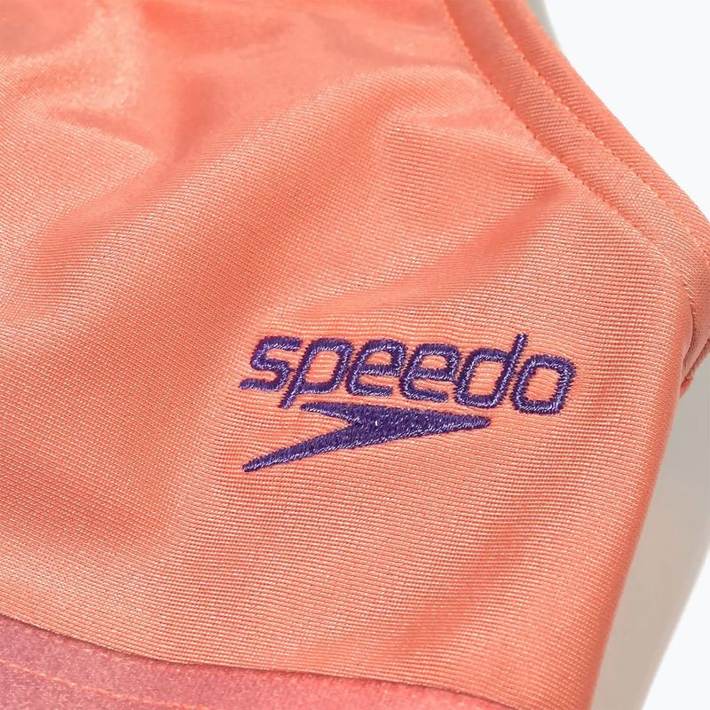 Strój pływacki dwuczęściowy dziecięcy Speedo Contrast Band Two Piece soft coral/miami lilac 3