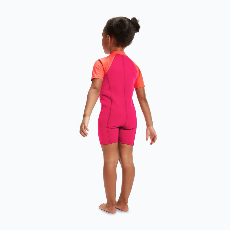 Strój pływacki jednoczęściowy dziecięcy Speedo Learn To Swim Neoprene cherry pink/coral 5