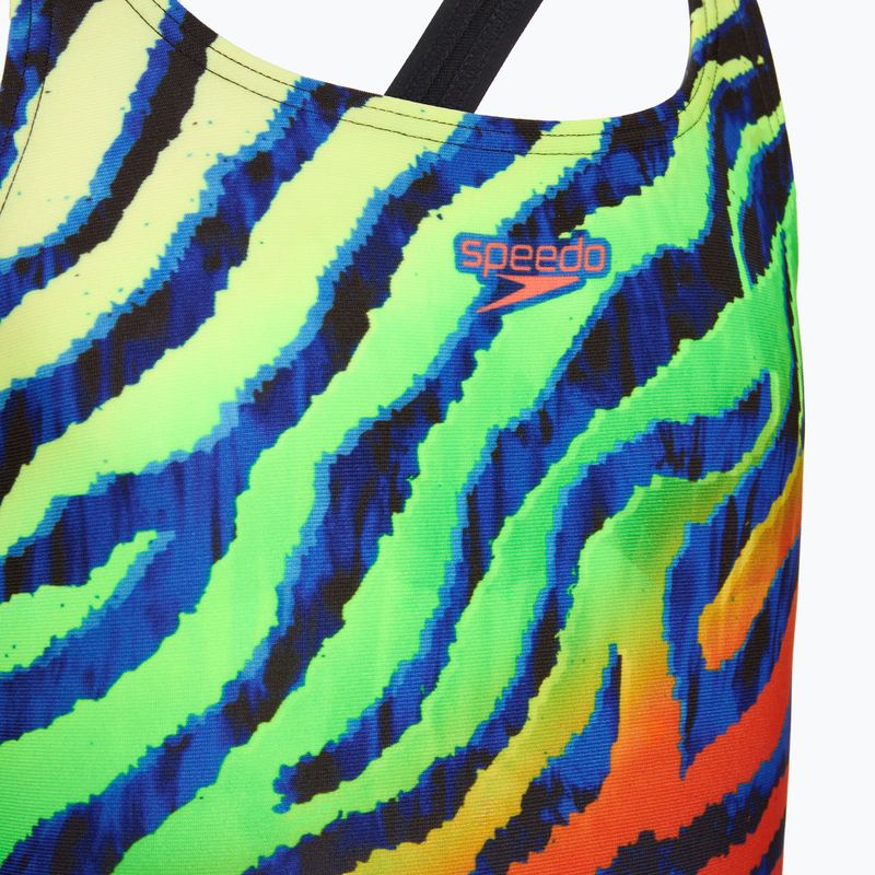 Strój pływacki jednoczęściowy dziecięcy Speedo Digital Placement Medalist blue/green 3