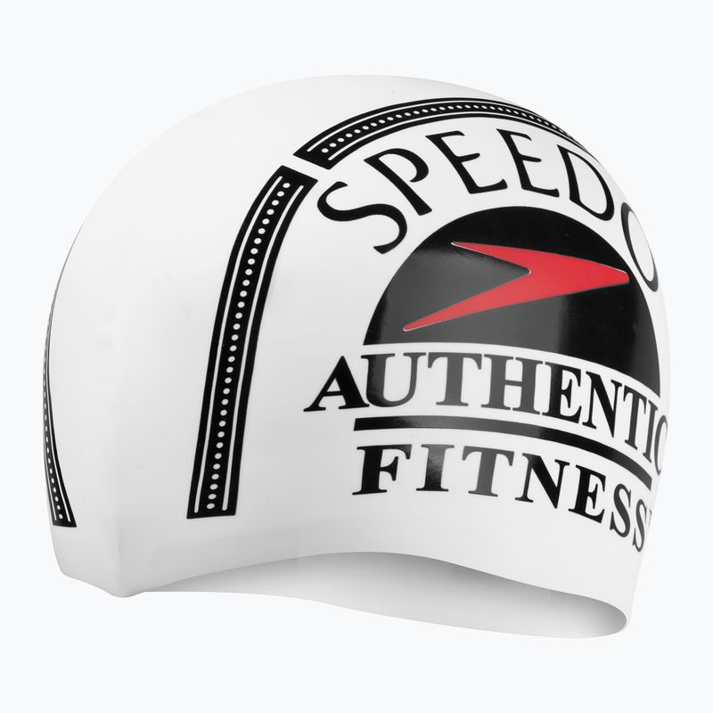 Czepek pływacki Speedo Printed Silicone white/black/speedo red 2