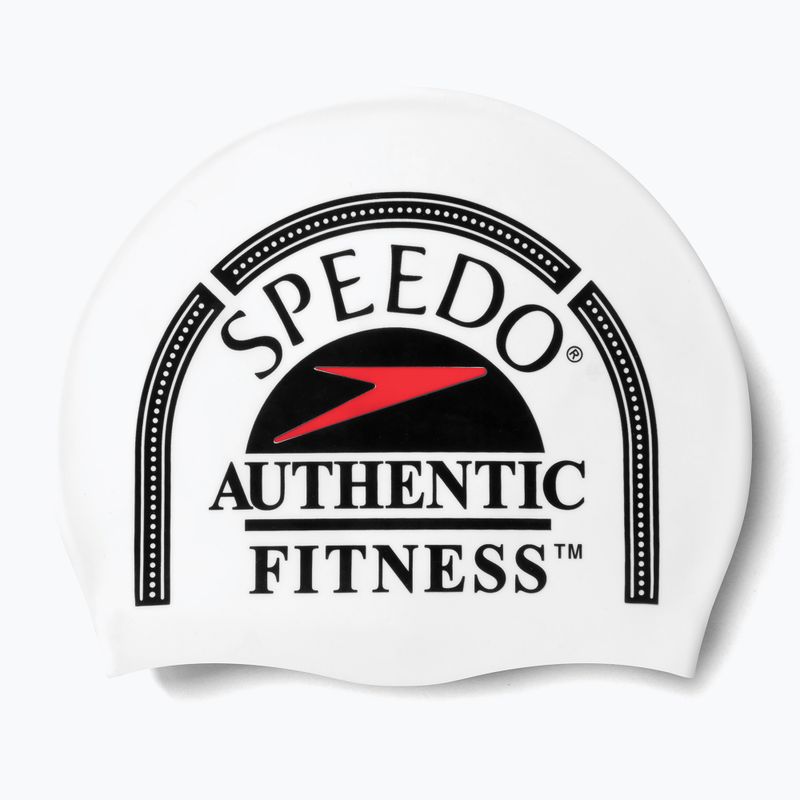 Czepek pływacki Speedo Printed Silicone white/black/speedo red 3
