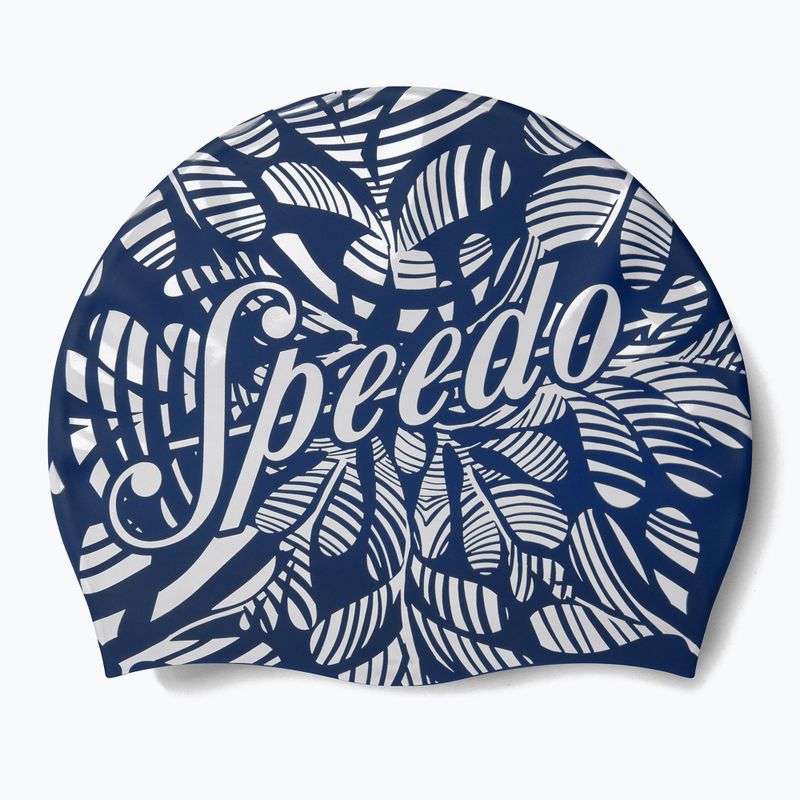 Czepek pływacki dziecięcy Speedo Printed Silicone ammonite blue/white 2