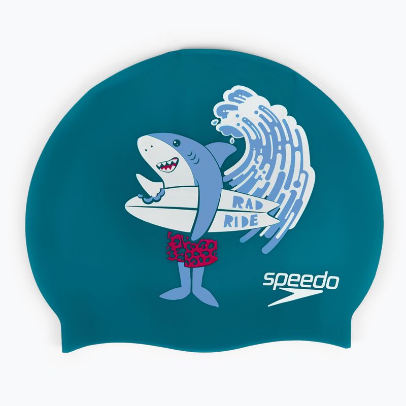Czepek pływacki dziecięcy Speedo Printed Silicone pluto/azure blue/white