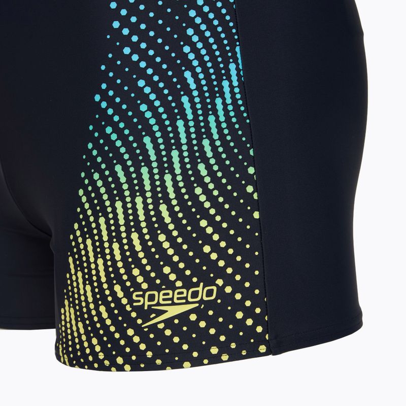 Bokserki pływackie męskie Speedo Placement Aquashort blue/yellow 3