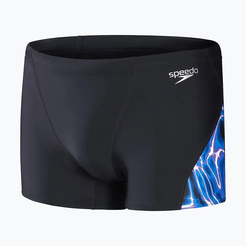 Bokserki pływackie męskie Speedo Allover Digital V-Cut Aquashort black/blue 5