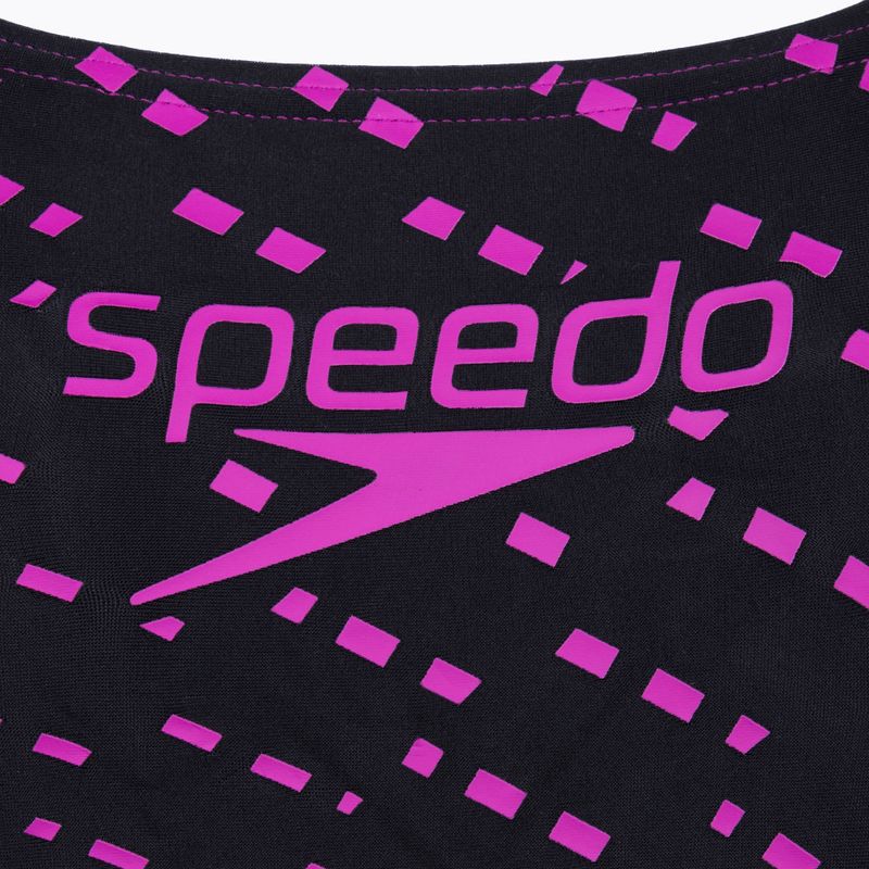Strój pływacki jednoczęściowy damski Speedo Medley Logo Medalist black/purple 3