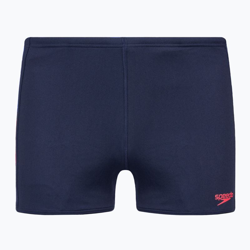 Bokserki pływackie męskie Speedo Tech Panel Aquashort navy/orange