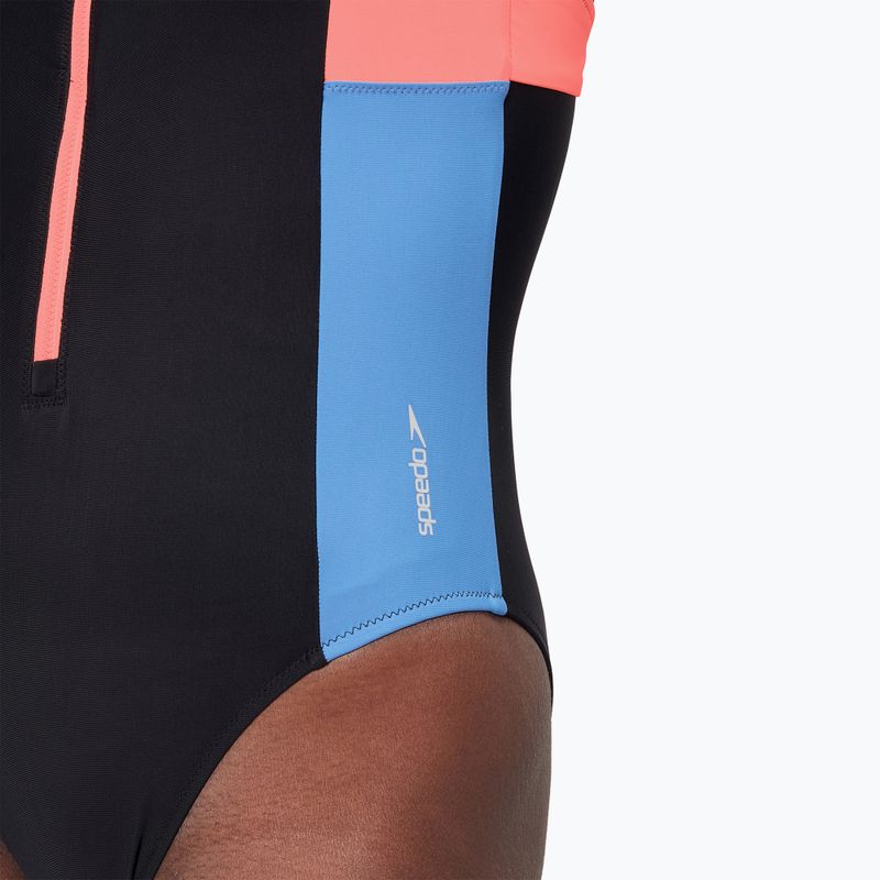 Strój  pływacki jednoczęściowy damski Speedo Zip Colorblock anthracite 4