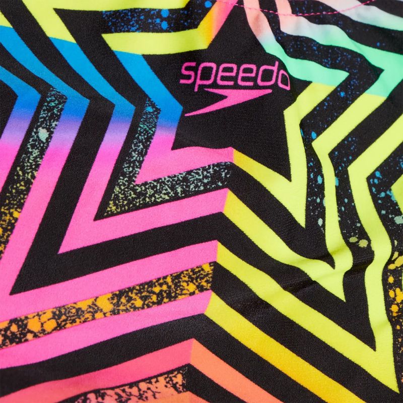 Strój pływacki jednoczęściowy dziecięcy Speedo Digital Placement Splashback black/lemon driz/flare pink/true cobalt 4