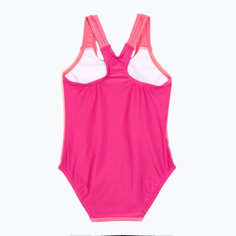 Strój pływacki jednoczęściowy dziecięcy Speedo Digital Printed bloominous pink/cupid coral 2