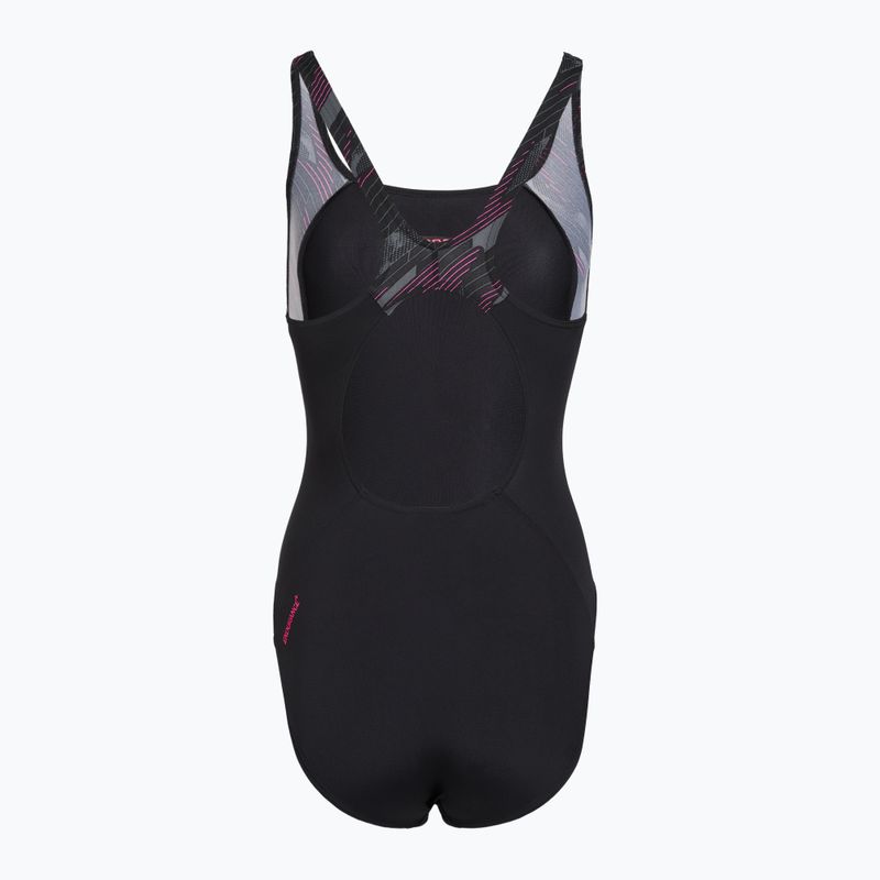 Strój pływacki jednoczęściowy damski Speedo HyperBoom Splice Muscleback black/electric pink 2
