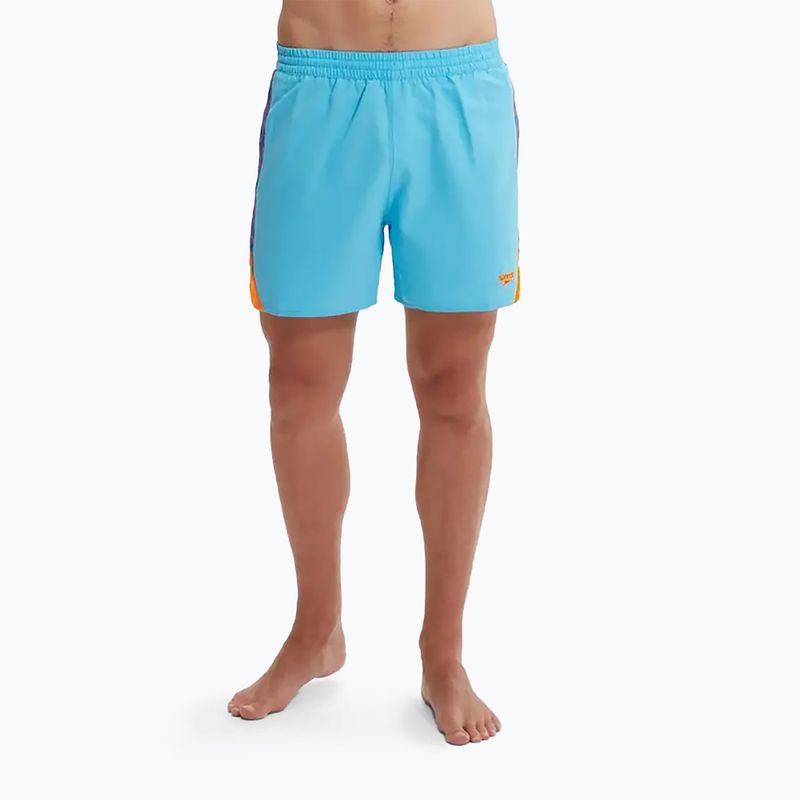 Szorty kąpielowe męskie Speedo HyperBoom Splice 16" picton blue/true cobalt/mandarin peel