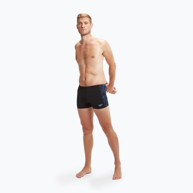 Bokserki pływackie męskie Speedo HyperBoom Panel Aquashort black/curious blue/true cobalt 5