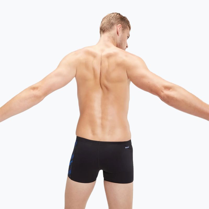 Bokserki pływackie męskie Speedo HyperBoom Panel Aquashort black/curious blue/true cobalt 6
