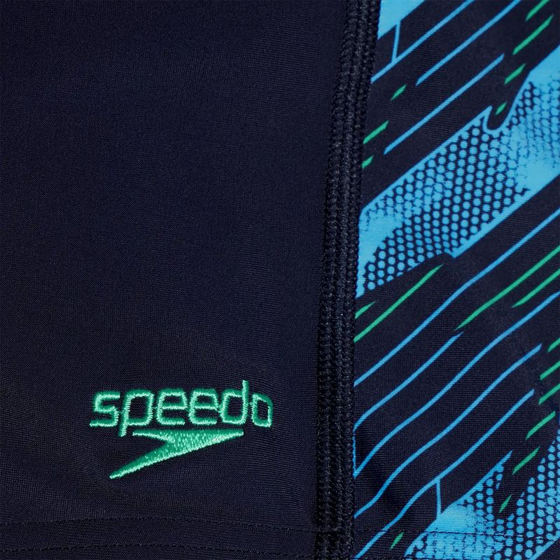 Bokserki pływackie dziecięce Speedo HyperBoom Panel Aquashort true navy/harlequin green/picton green 4