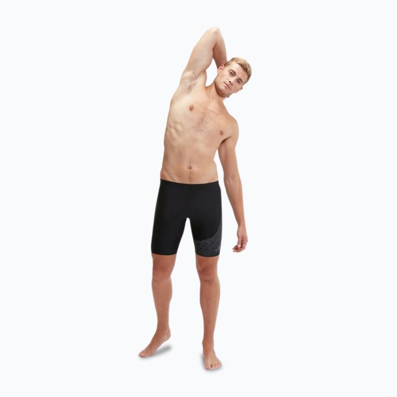 Jammery pływackie męskie Speedo Medley Logo Jammer black/usa charcoal 6