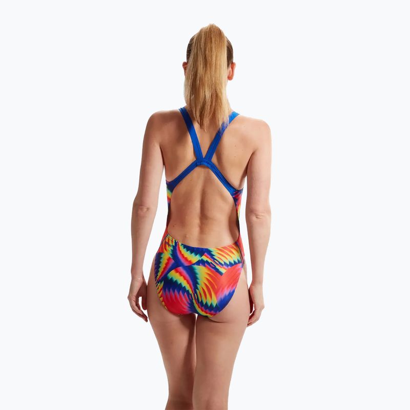 Strój pływacki jednoczęściowy damski Speedo Allover Digital Leaderback watermelon/flare pink/man peel/lemon drizzle 7