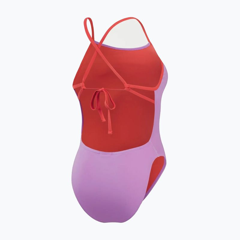 Strój pływacki jednoczęściowy damski Speedo Solid Tie Back sweet purple/watermelon 3