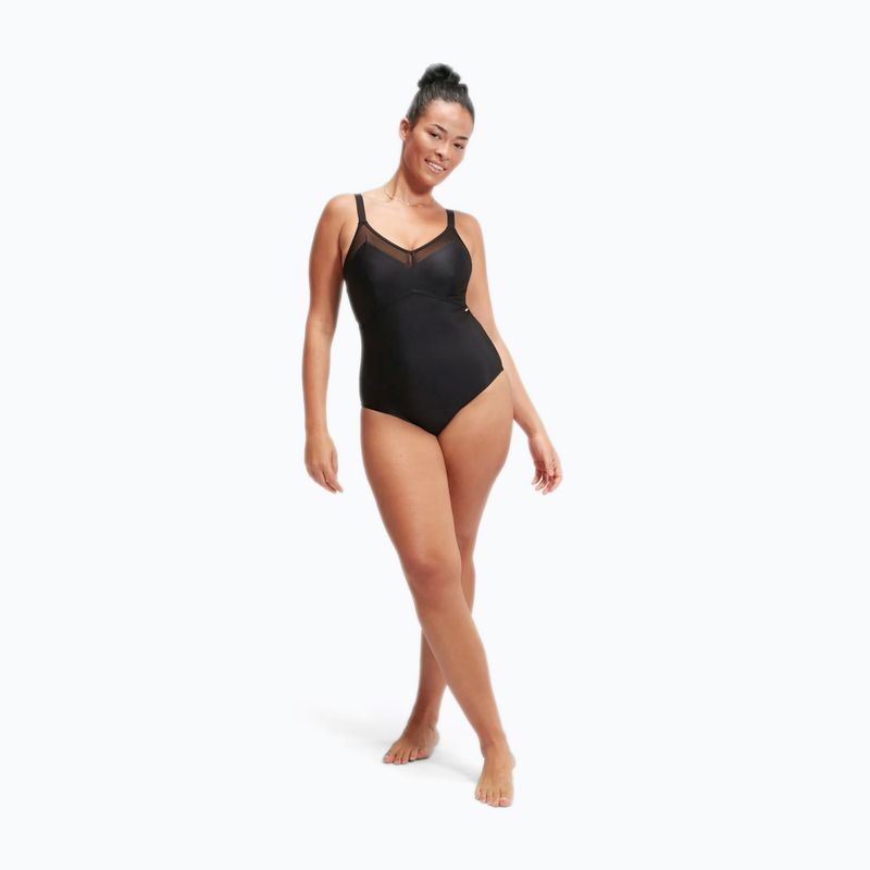 Strój pływacki jednoczęściowy damski Speedo Shaping Mesh Detail One Piece black 2