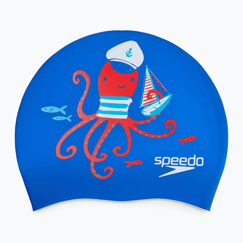 Czepek pływacki dziecięcy Speedo Printed Silicone true cobalt/watermelon/ white 2