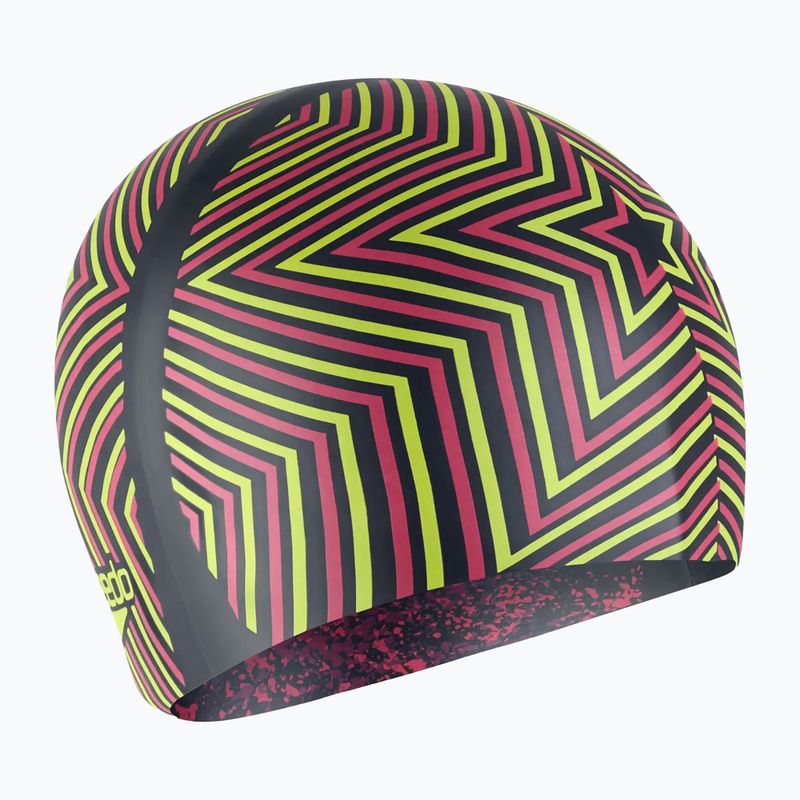 Czepek pływacki dziecięcy Speedo Reversible Slogan starburst true cobalt/flare pink 3