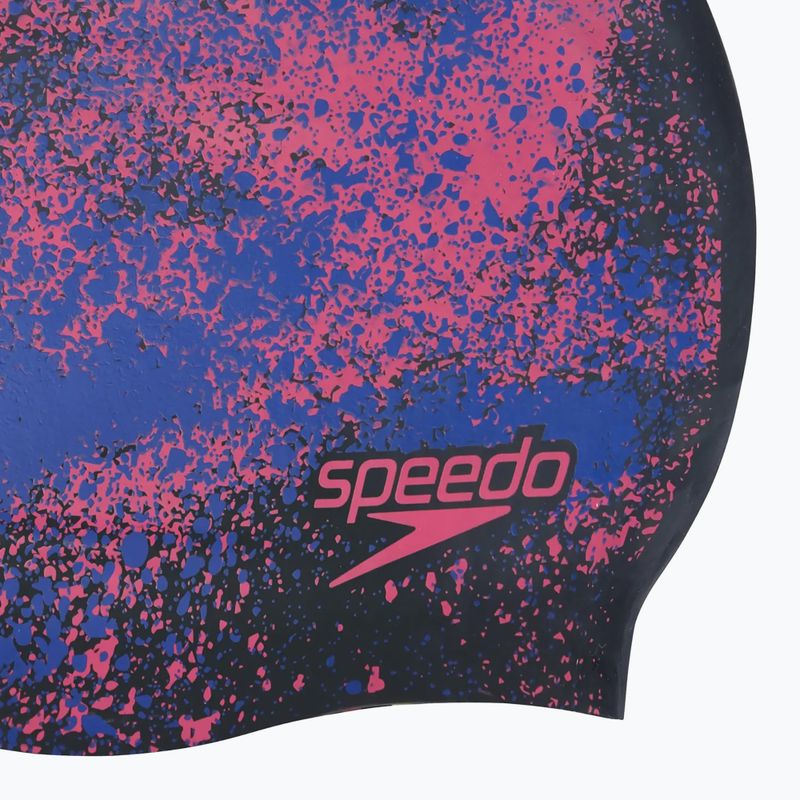 Czepek pływacki dziecięcy Speedo Reversible Slogan starburst true cobalt/flare pink 5