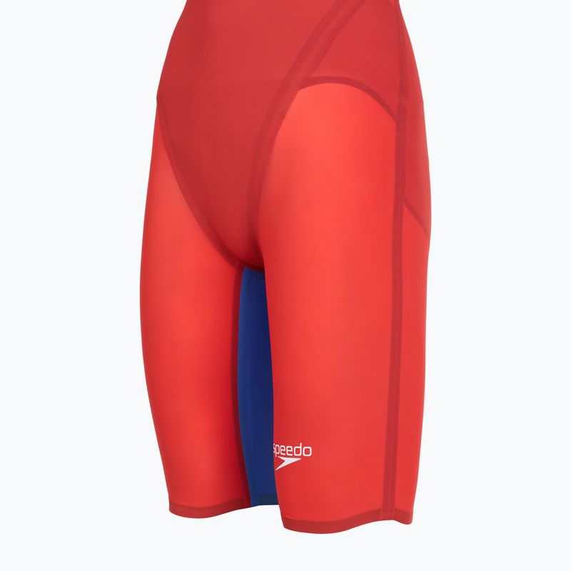 Strój pływacki jednoczęściowy damski Speedo Fastskin LZR Pure Valor 2.0 Openback Kneeskin flame red/cobalt pop 3