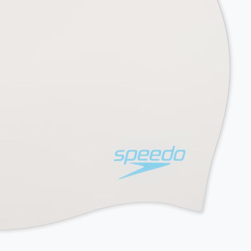 Czepek pływacki dziecięcy Speedo Plain Moulded Silicone white/aqua splash 3