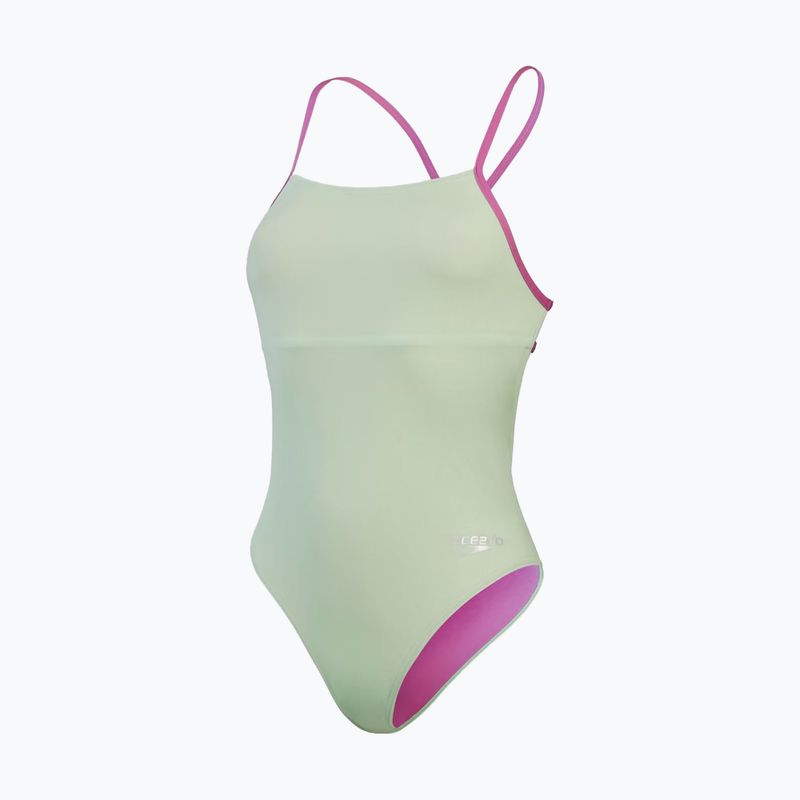 Strój pływacki jednoczęściowy damski Speedo Solid Lattice Tie-Back matcha green
