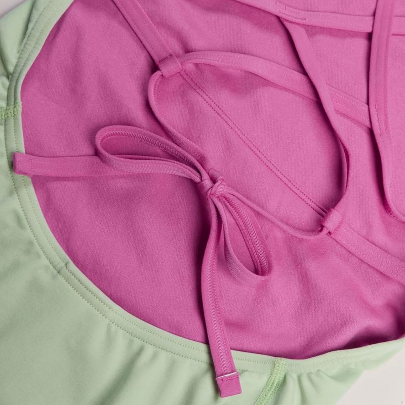 Strój pływacki jednoczęściowy damski Speedo Solid Lattice Tie-Back matcha green 4