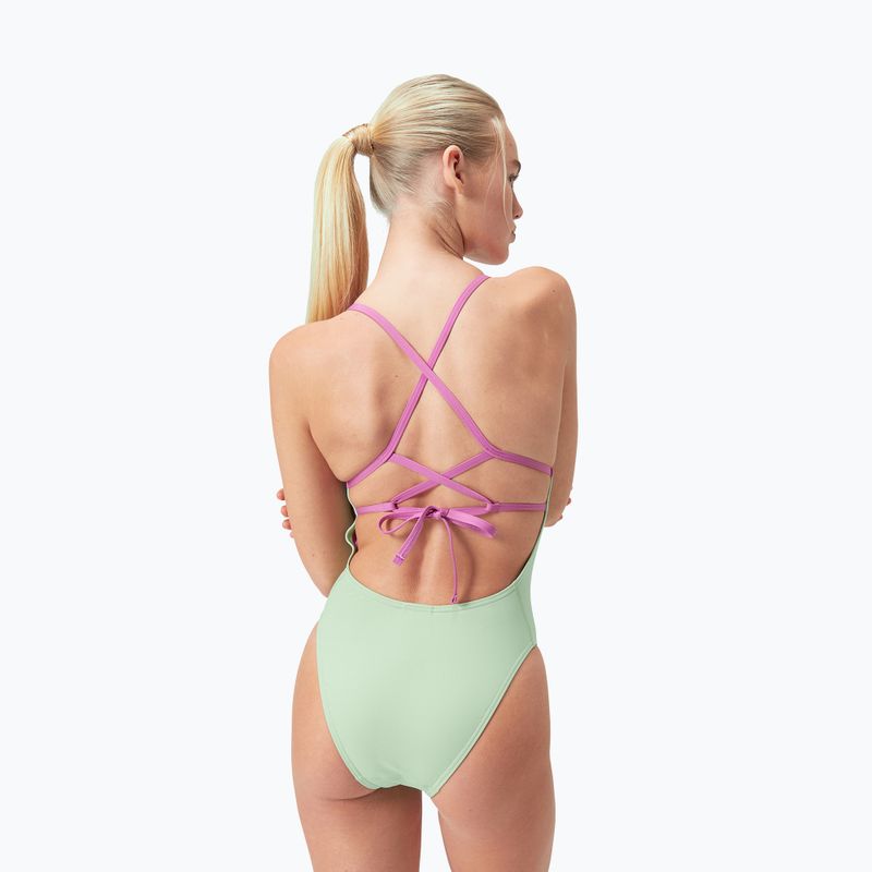 Strój pływacki jednoczęściowy damski Speedo Solid Lattice Tie-Back matcha green 8