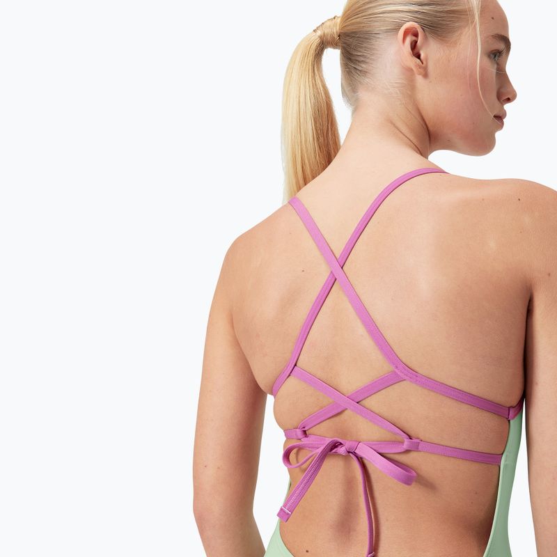 Strój pływacki jednoczęściowy damski Speedo Solid Lattice Tie-Back matcha green 10