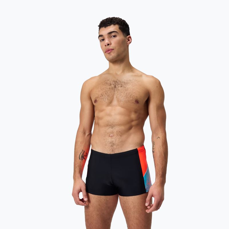 Bokserki pływackie męskie Speedo Dive Aquashort black/siren red/piton blue 5