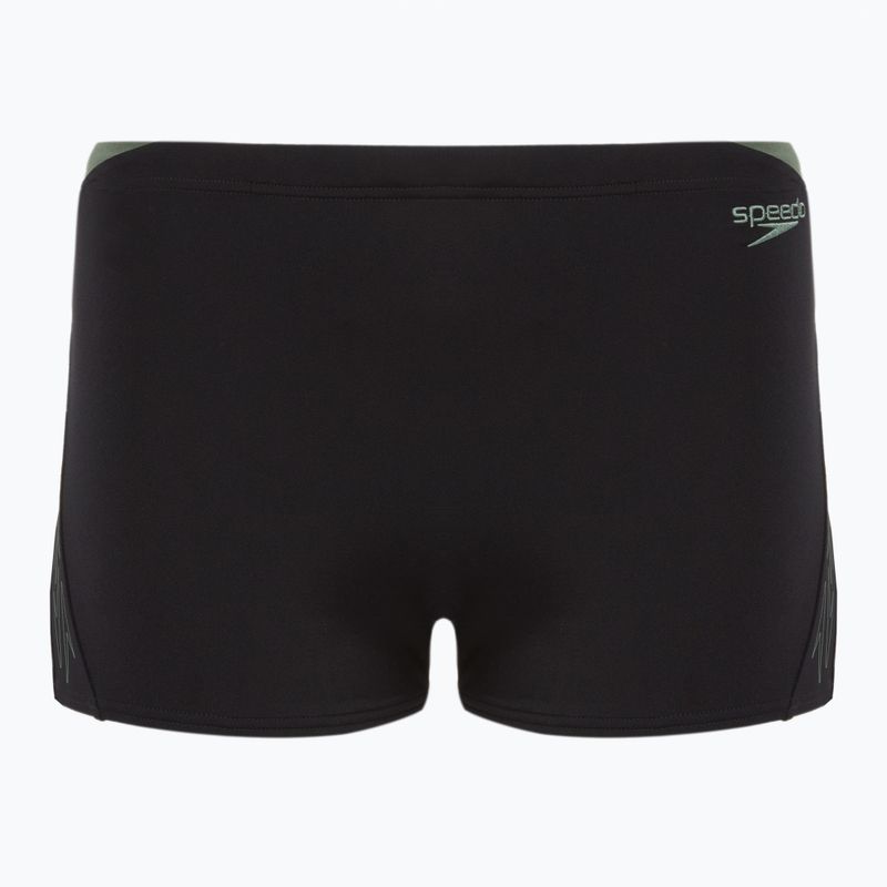 Bokserki pływackie męskie Speedo HyperBoom Splice Aquashort black/country green