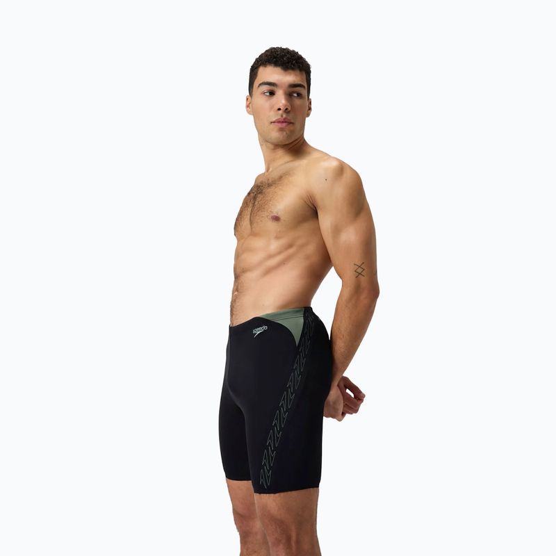 Jammery pływackie męskie Speedo HyperBoom Splice Jammer black/country green 10