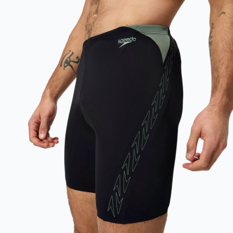 Jammery pływackie męskie Speedo HyperBoom Splice Jammer black/country green 11