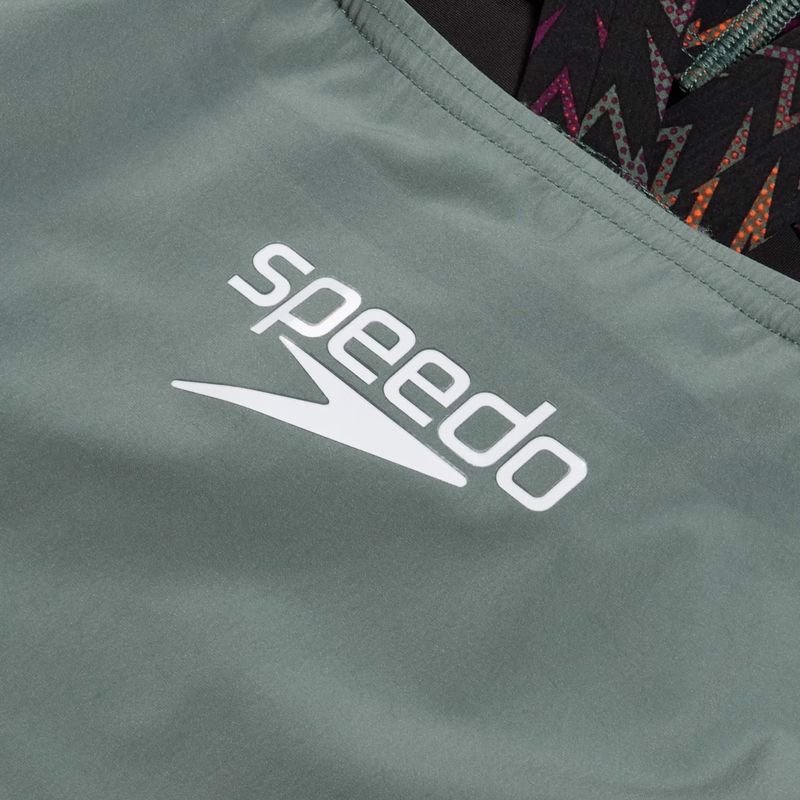 Strój pływacki damski Speedo Fastskin LZR Ignite Kneeskin country green/black/nectarine 3