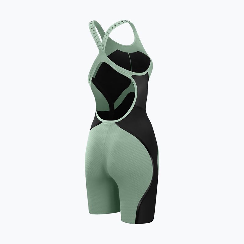 Strój startowy damski Speedo Fastskin LZR Pure Intent 2.0 Openback Kneeskin country green/black/tridescent 2