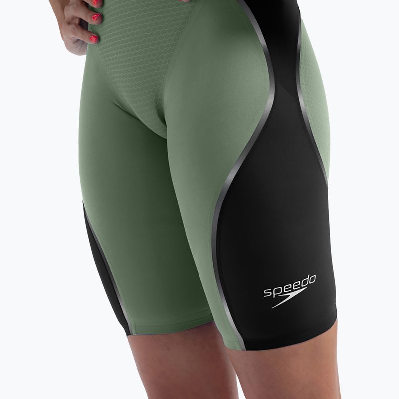 Strój startowy damski Speedo Fastskin LZR Pure Intent 2.0 Openback Kneeskin country green/black/tridescent 12