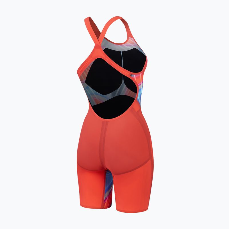 Strój pływacki jednoczęściowy damski Speedo Fastskin LZR Pure Valor 2.0 Openback Kneeskin flame red/picton blue 2